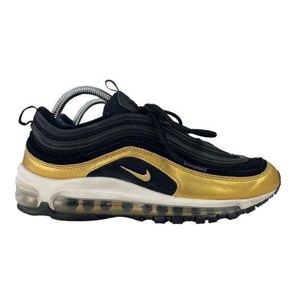 Nike Shoes - Nike‎ AirMax 97 Shoes Womens 9 Youth 7 Black Metallic Gold Shoes